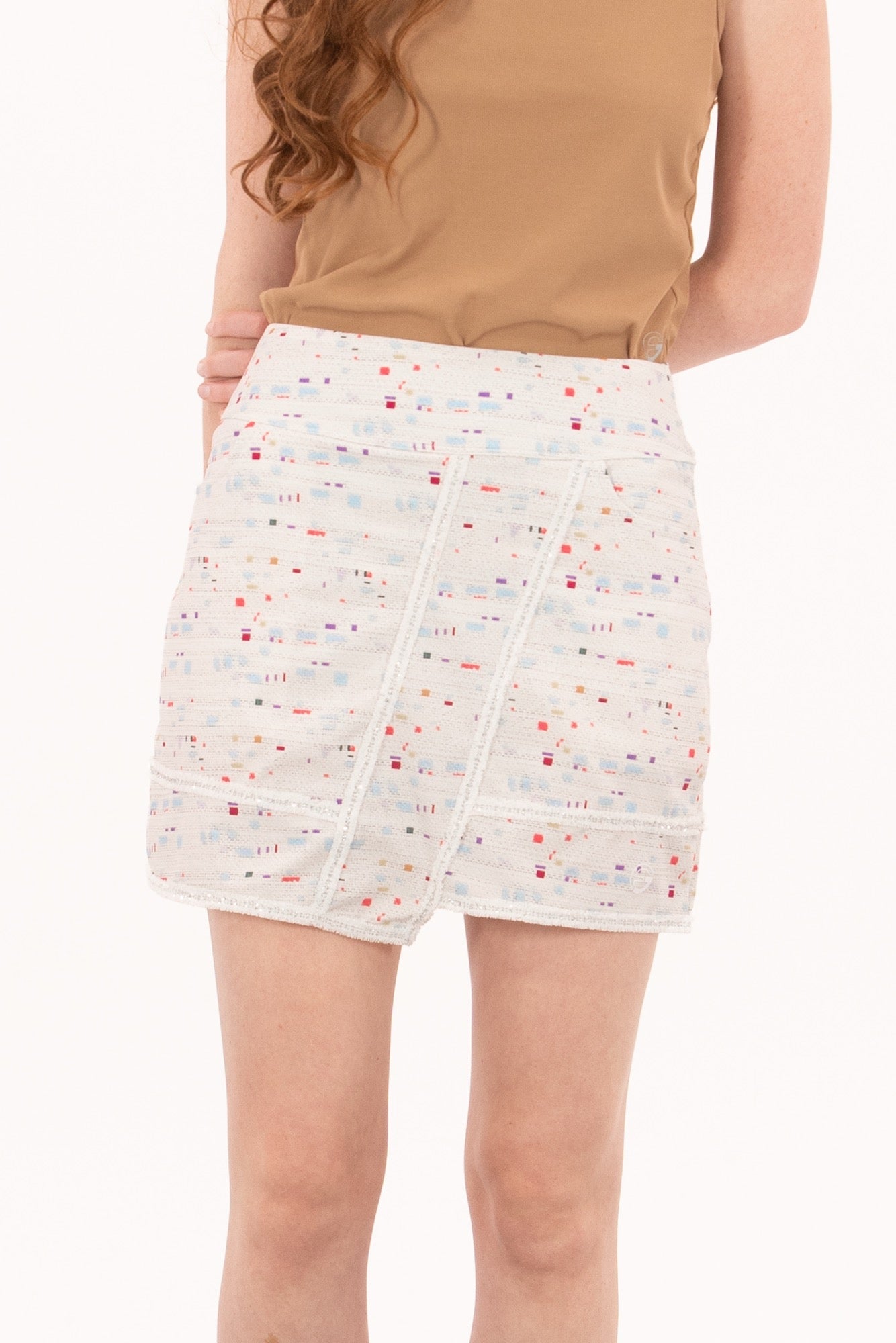 Boucle Trimmed Skirt