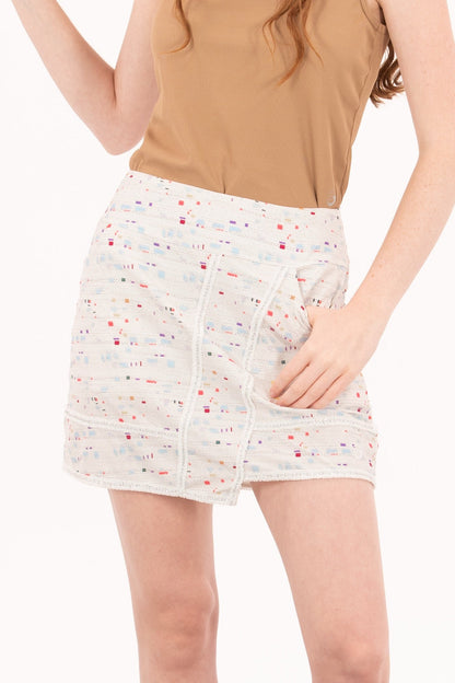 Boucle Trimmed Skirt