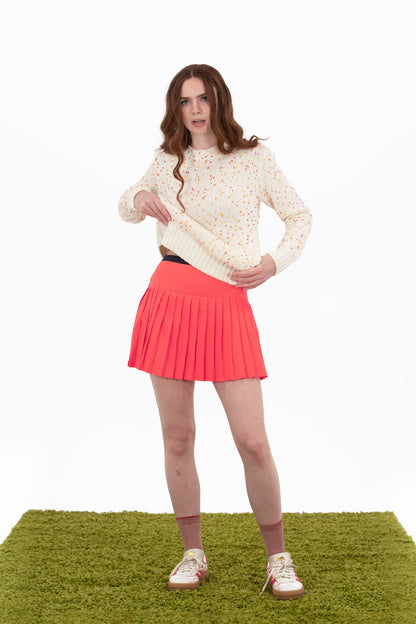 Pleated Rib Waist Skirt