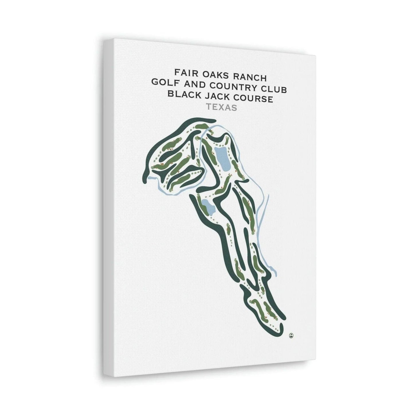 Fair Oaks Ranch Golf & Country Club Black Jack Course, Texas - Printed Golf Courses