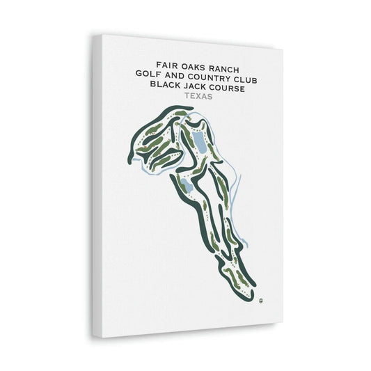 Fair Oaks Ranch Golf & Country Club Black Jack Course, Texas - Printed Golf Courses