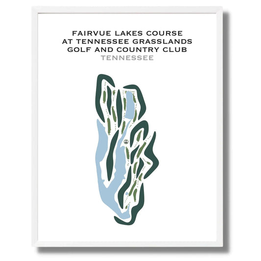 Fairvue Lakes Course at Tennessee Grasslands Golf and Country Club, Tennessee - Printed Golf Courses
