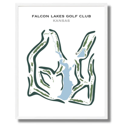 Falcon Lakes Golf Club, Kansas - Printed Golf Course