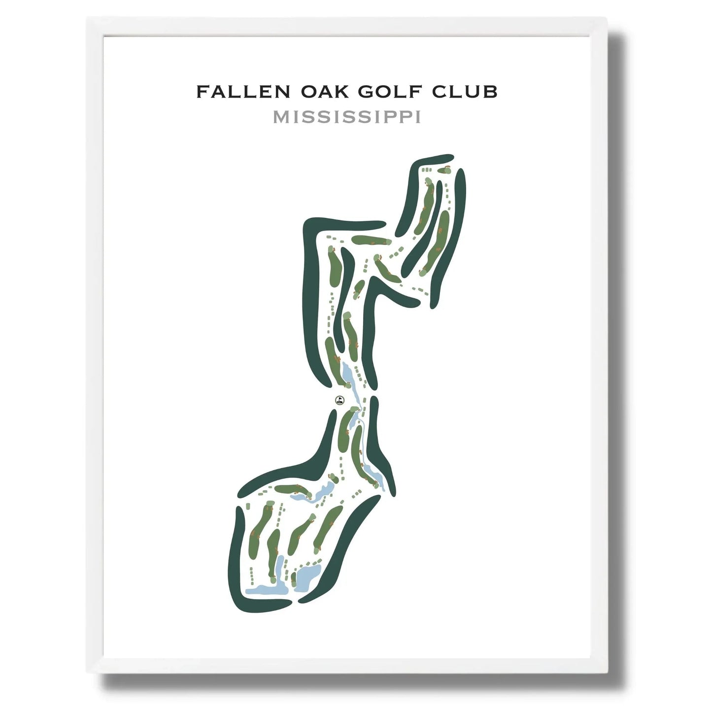 Fallen Oak Golf Club, Mississippi - Printed Golf Course