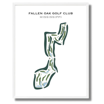 Fallen Oak Golf Club, Mississippi - Printed Golf Course