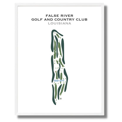 False River Golf and Country Club, Louisiana - Printed Golf Course