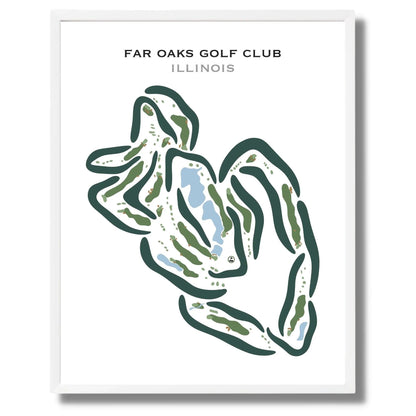Far Oaks Golf Club, Caseyville, Illinois - Printed Golf Courses