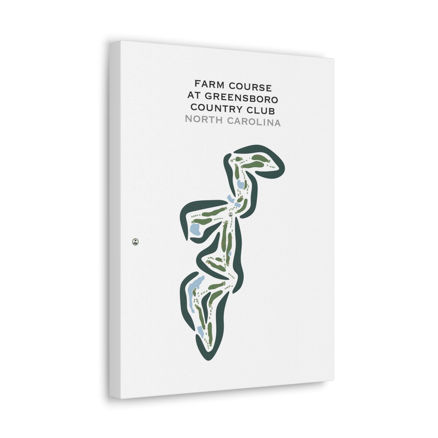 Farm Course at Greensboro Country Club, North Carolina - Printed Golf Courses