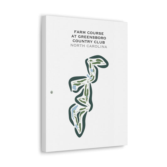 Farm Course at Greensboro Country Club, North Carolina - Printed Golf Courses
