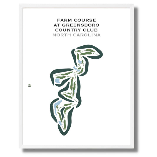Farm Course at Greensboro Country Club, North Carolina - Printed Golf Courses