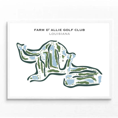Farm d'Allie Golf Club, Louisiana - Printed Golf Courses