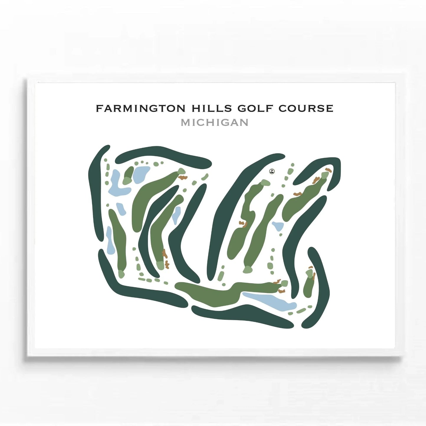 Farmington Hills Golf Course, Michigan - Printed Golf Courses
