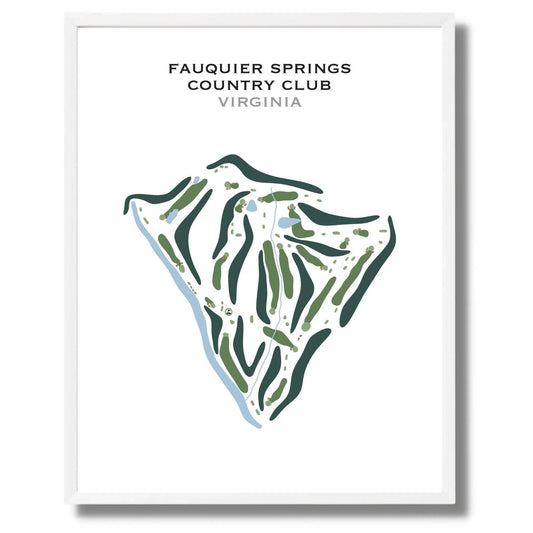 Fauquier Springs Country Club, Virginia - Printed Golf Course