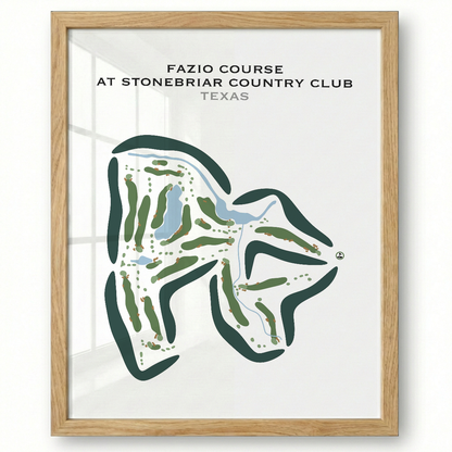 Fazio Course at Stonebriar Country Club, Texas - Printed Golf Courses