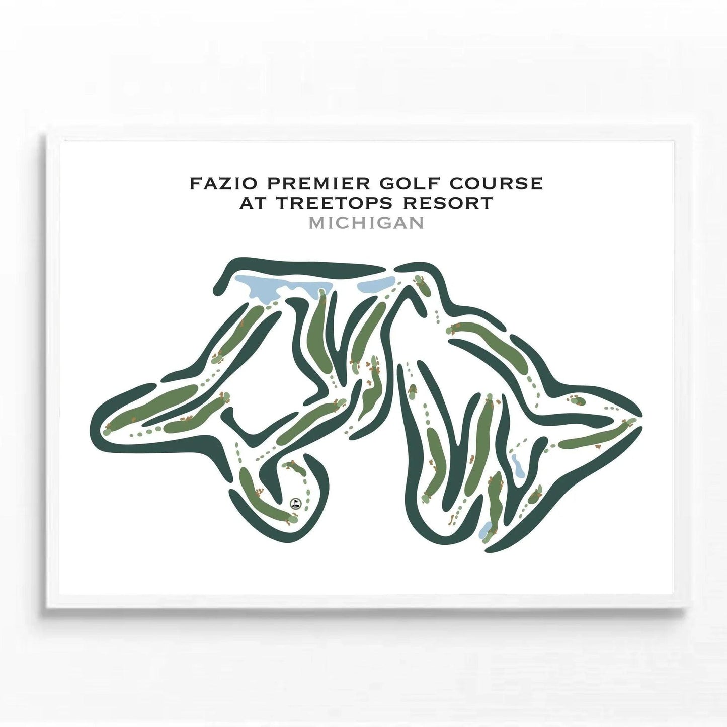 Fazio Premier Golf Course at Treetops Resort, Michigan - Printed Golf Courses
