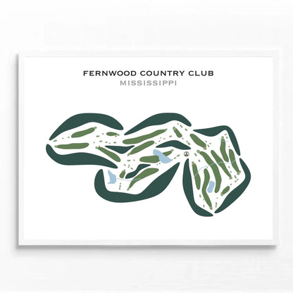 Fernwood Country Club, Mississippi - Printed Golf Courses