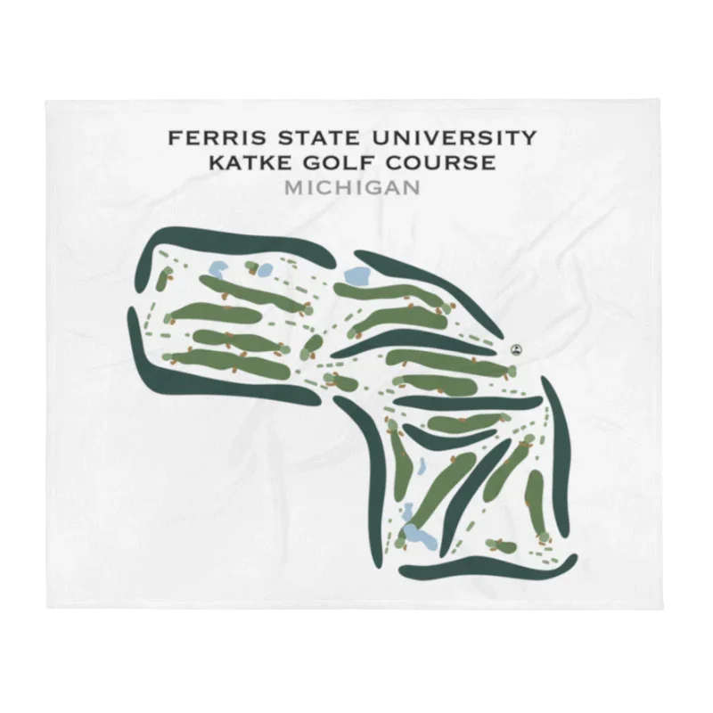 Ferris State University Katke Golf Course, Michigan - Printed Golf Course