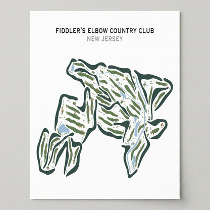 Fiddler's Elbow Country Club, New Jersey - Printed Golf Courses