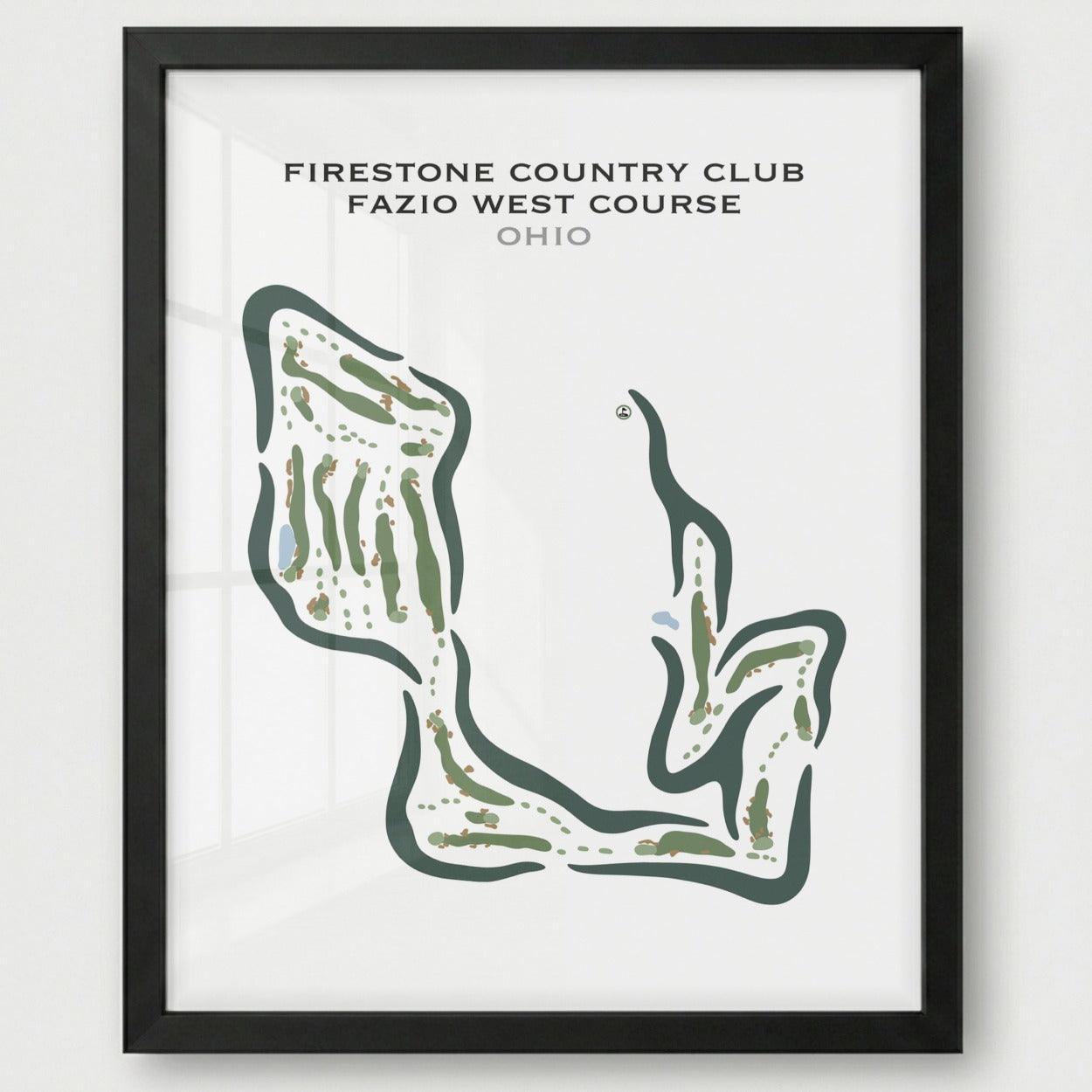 Firestone Country Club, Ohio - Printed Golf Courses