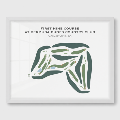 First Nine Course at Bermuda Dunes Country Club, California - Printed Golf Courses