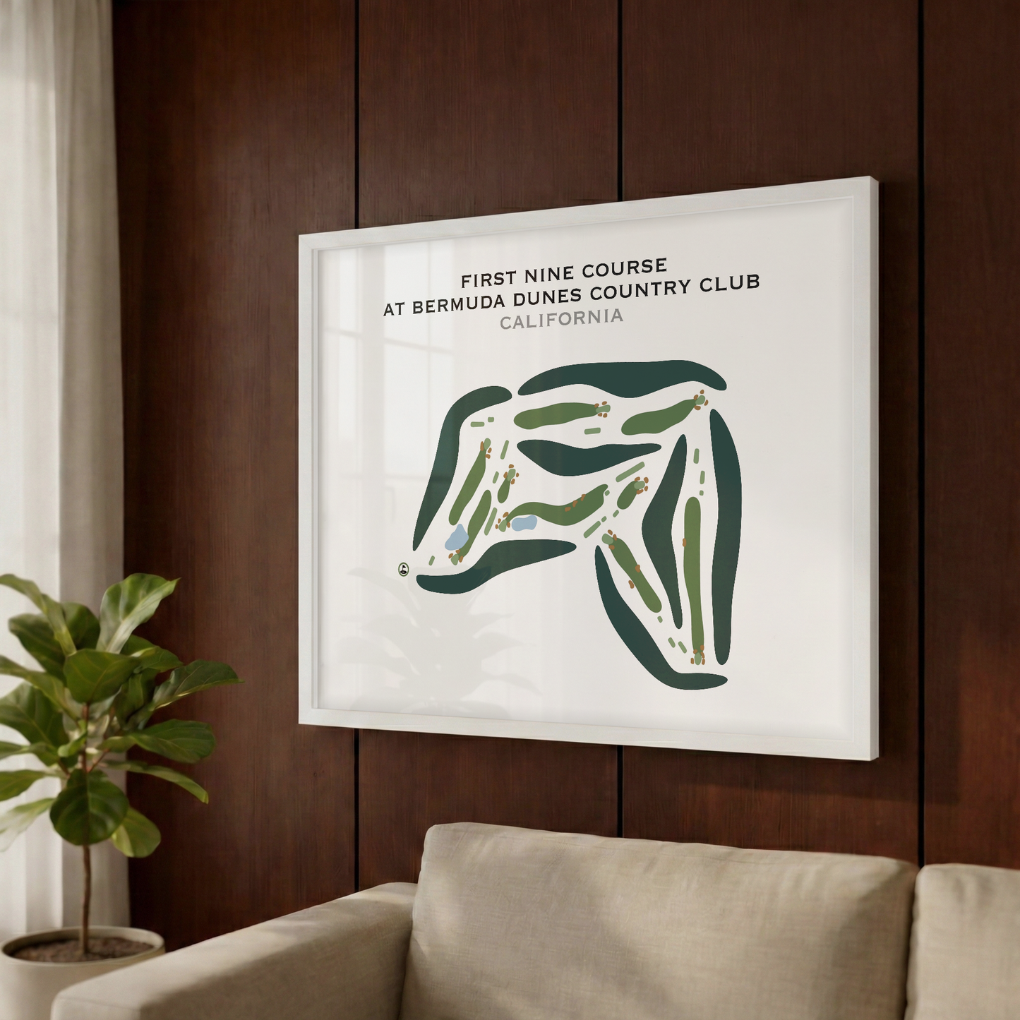 First Nine Course at Bermuda Dunes Country Club, California - Printed Golf Courses