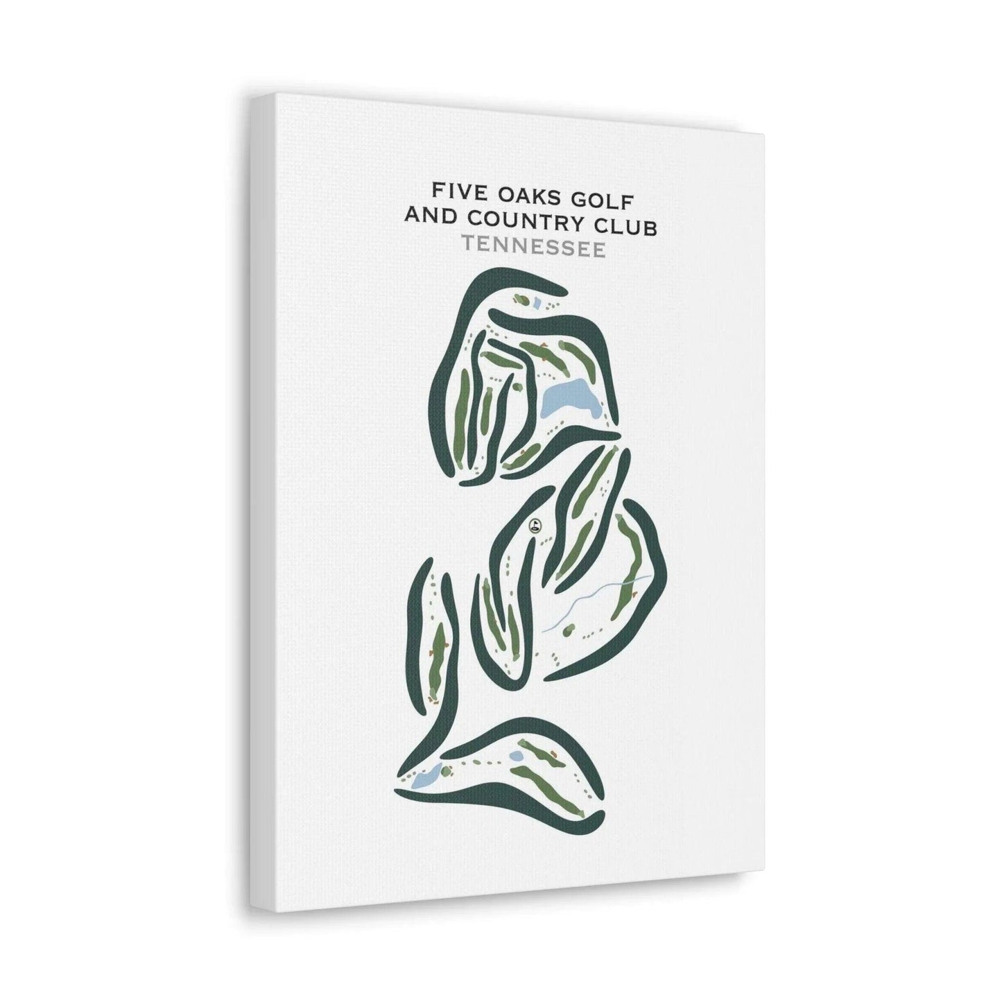 Five Oaks Golf & Country Club, Tennessee - Printed Golf Courses