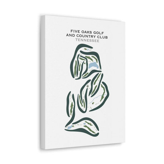 Five Oaks Golf & Country Club, Tennessee - Printed Golf Courses