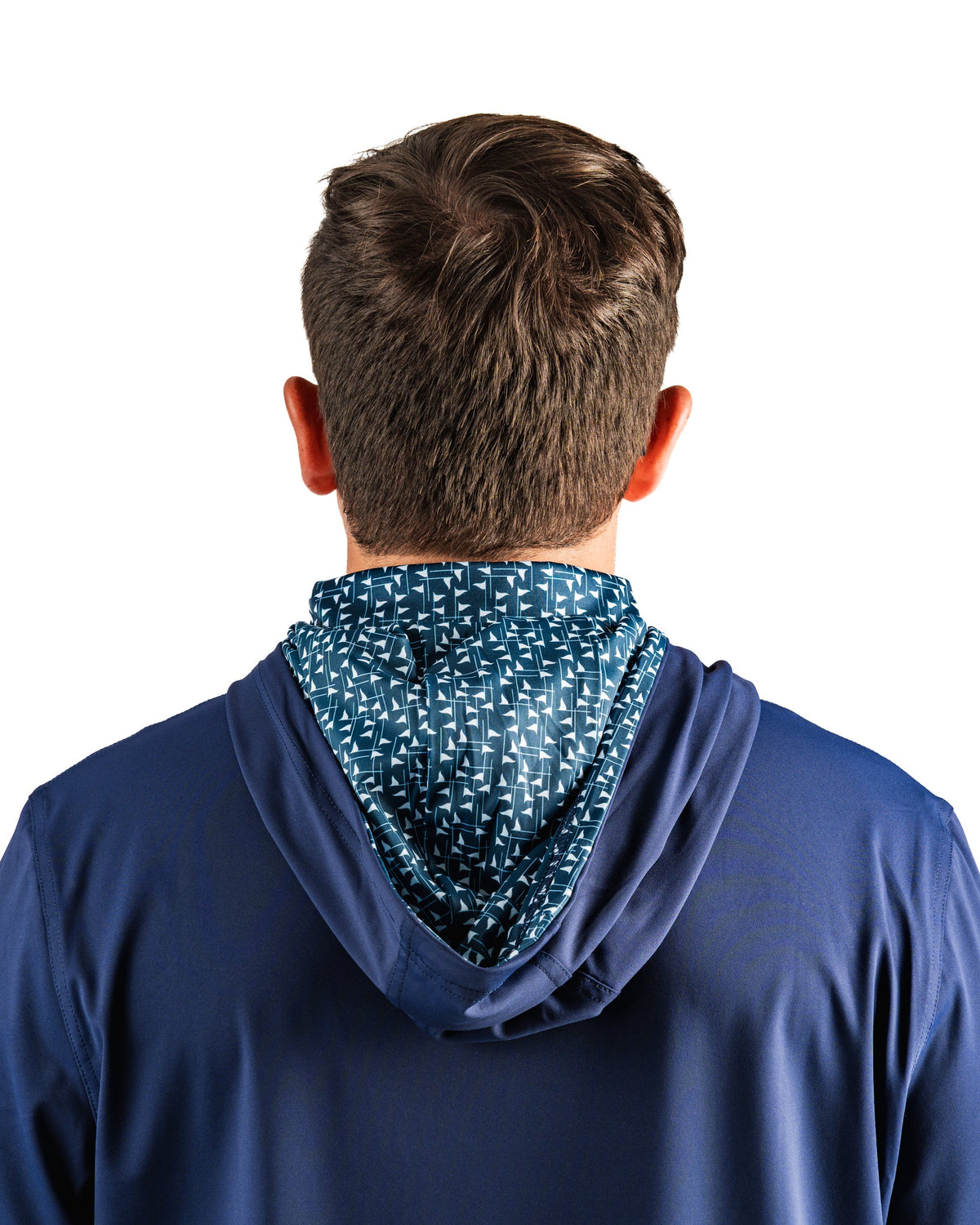 Performance Golf Hoodie - Flag Stick Navy and White