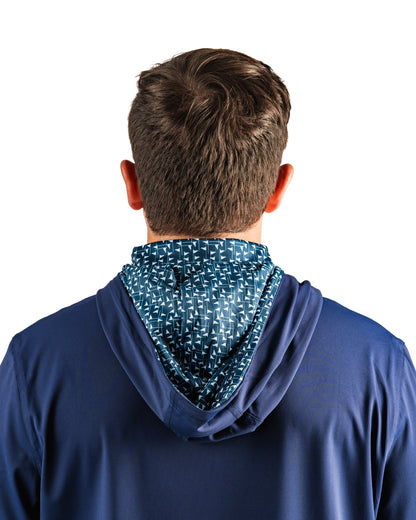 Performance Golf Hoodie - Flag Stick Navy and White