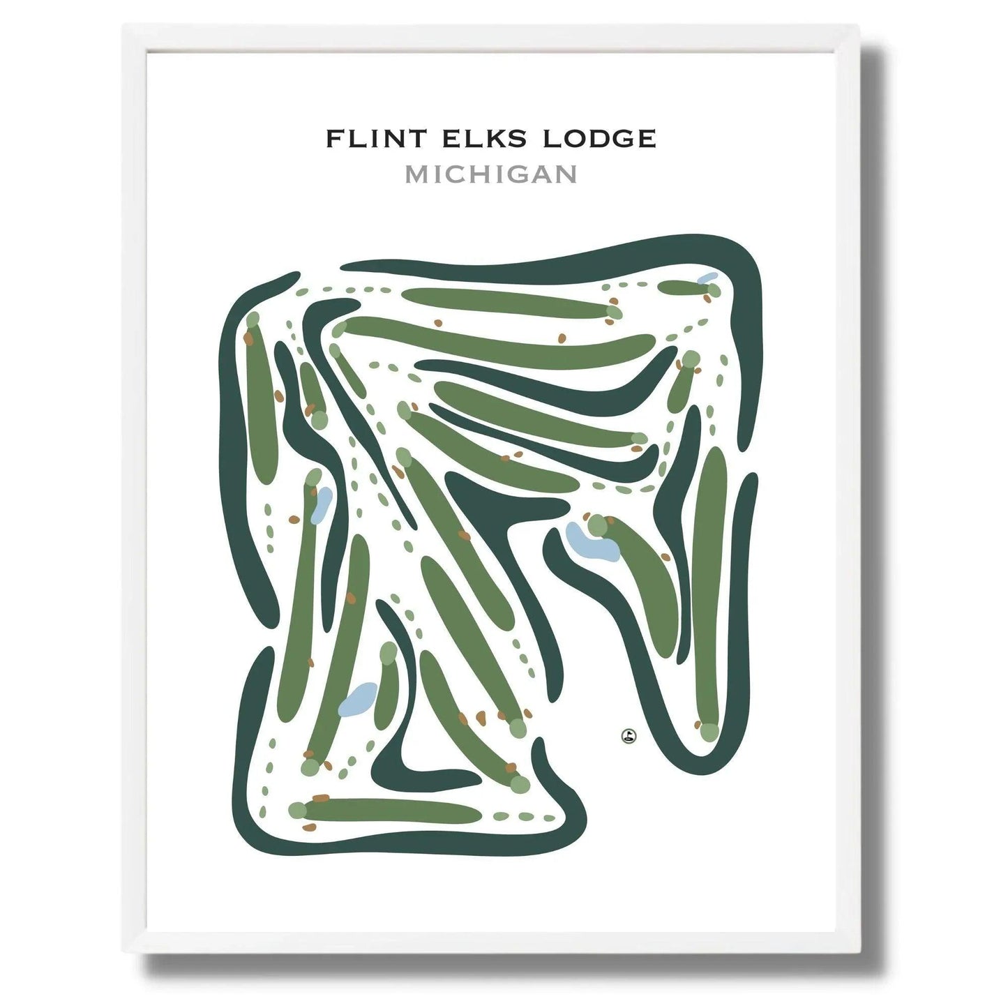 Flint Elks Golf Course, Michigan - Printed Golf Courses