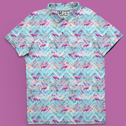 Florida Man | Floral/Flamingo Golf Polo for Men