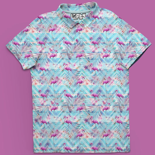 Florida Man | Floral/Flamingo Golf Polo for Men