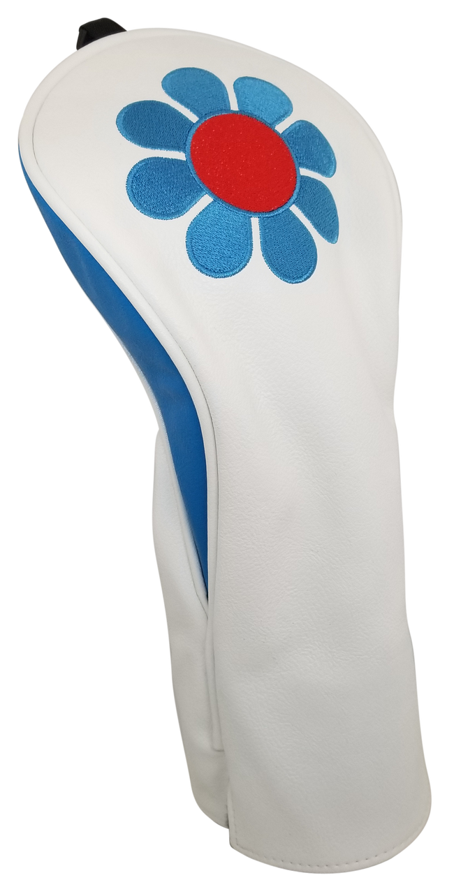 ReadyGolf: Embroidered Fairway Headcover - Flower Child (Blue)