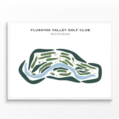 Flushing Valley Golf Club, Michigan - Printed Golf Courses