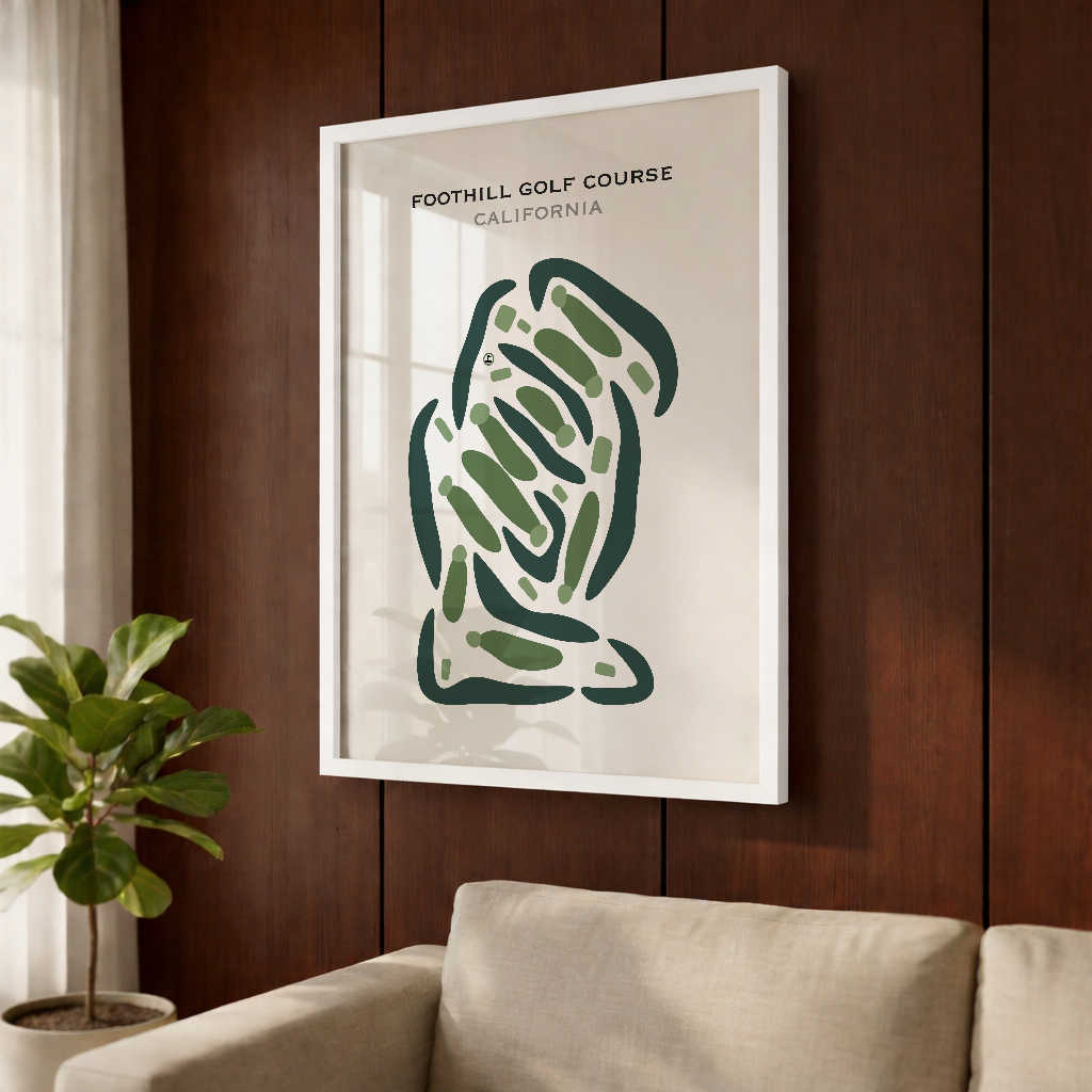 Foothill Golf Course, California - Printed Golf Courses