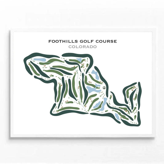 Foothills Golf Course, Colorado - Printed Golf Course