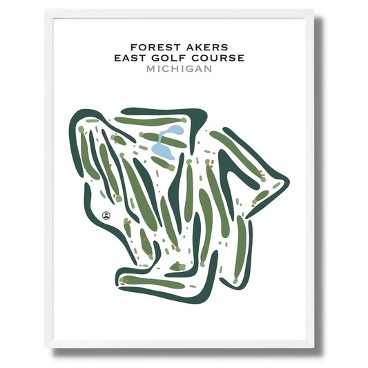 Forest Akers East Golf Course, Michigan - Printed Golf Courses