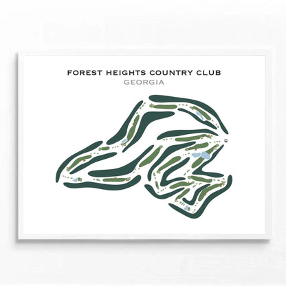 Forest Heights Country Club, Georgia - Printed Golf Course