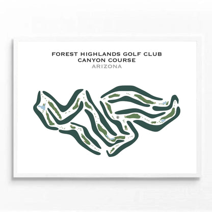 Forest Highlands Canyon Course, Arizona - Printed Golf Courses