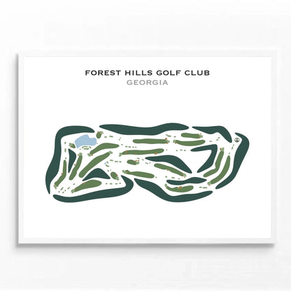 Forest Hills Golf Club, Georgia - Printed Golf Courses