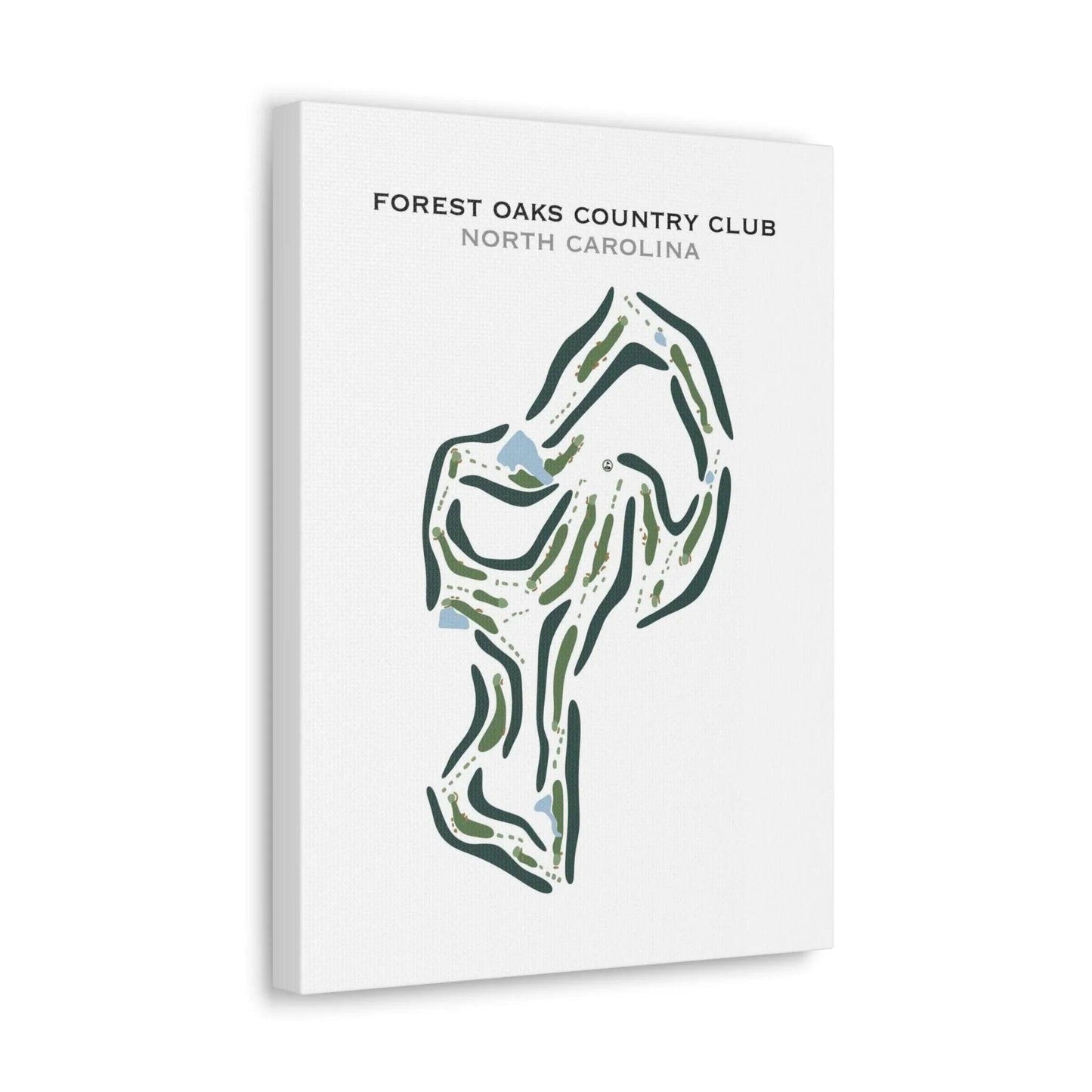 Forest Oaks Country Club, North Carolina - Printed Golf Course