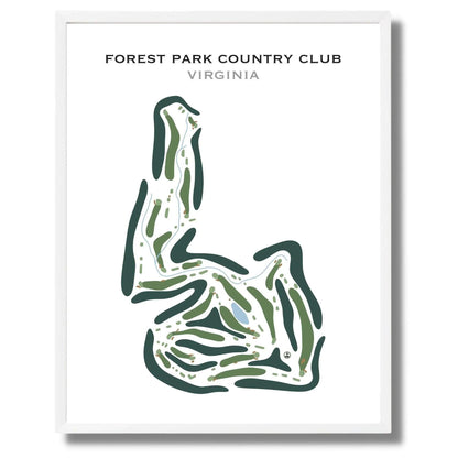 Forest Park Country Club, Virginia - Printed Golf Course