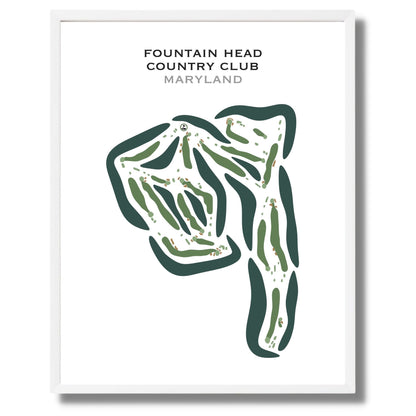 Fountain Head Country Club, Maryland - Printed Golf Courses