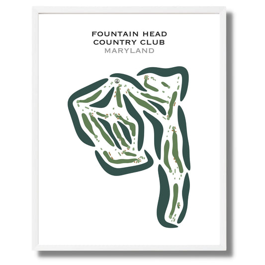 Fountain Head Country Club, Maryland - Printed Golf Courses