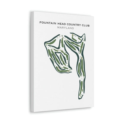 Fountain Head Country Club, Maryland - Printed Golf Course