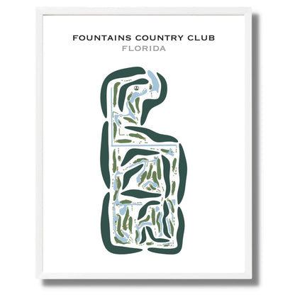 Fountains Country Club, Florida - Printed Golf Courses