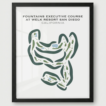 Fountains Executive Course at Welk Resort San Diego, California - Printed Golf Courses