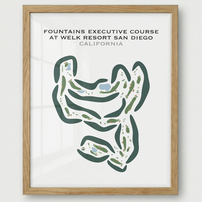 Fountains Executive Course at Welk Resort San Diego, California - Printed Golf Courses