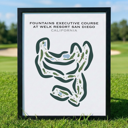 Fountains Executive Course at Welk Resort San Diego, California - Printed Golf Courses