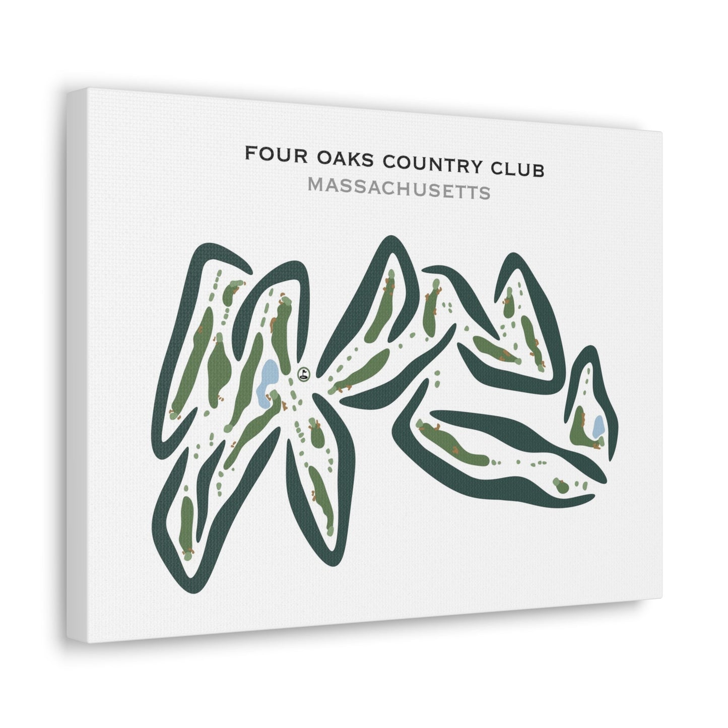 Four Oaks Country Club, Massachusetts - Printed Golf Courses
